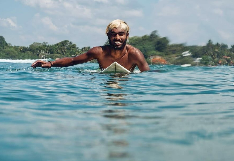 Surfer on a wave